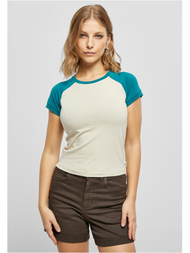 Women's Organic Stretch Short Retro Baseball T-Shirt Softseagrass/Watergreen