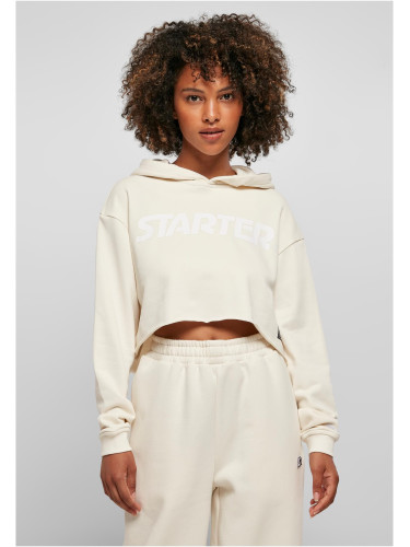 Ladies Starter Cropped Hoody Light White