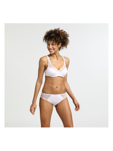 DIM GENEROUS COTTON BIO SLIP - Women's panties made of organic cotton - white