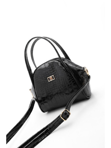 Marjin Women's Clutch & Shoulder Bag Larfe Black