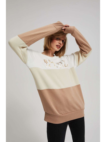 Marisse Dark Beige Printed Sweatshirt