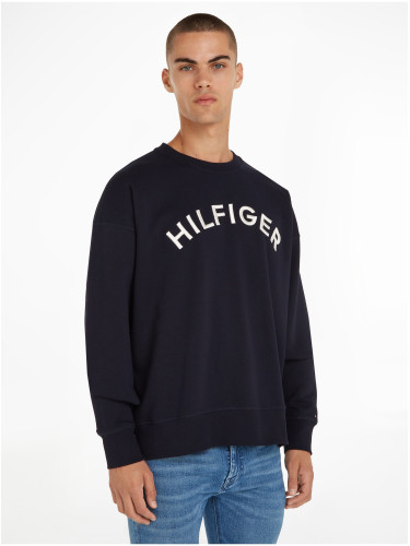 Dark blue Mens Sweatshirt Tommy Hilfiger Arched Crew - Men