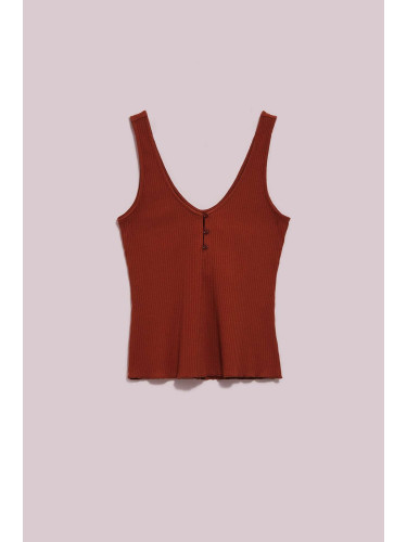 Marisse Women's T-Shirt L-Ts-4065 Brown