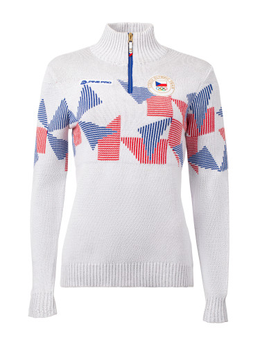 Дамски пуловер от олимпийската колекция ALPINE PRO JIGA бял вариант m