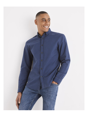 Celio Plaid Shirt 100% Cotton - Mens