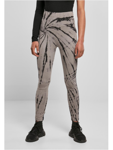 Women's leggings with a cotton tie with a high waist black/asphalt