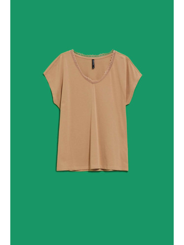 Marisse Women's T-Shirt L-Ts-4032 D.Beige