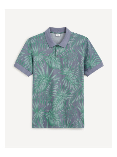 Celio Polo T-shirt Cepalm with leaves - Men