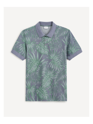 Celio Polo T-Shirt Cepalm with Leaves - Mens