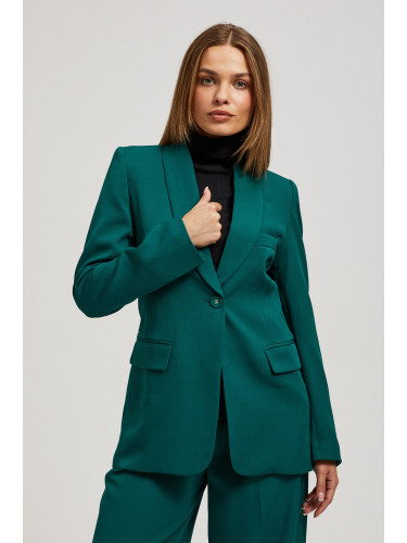 Marisse Single-Breasted Emerald Jacket