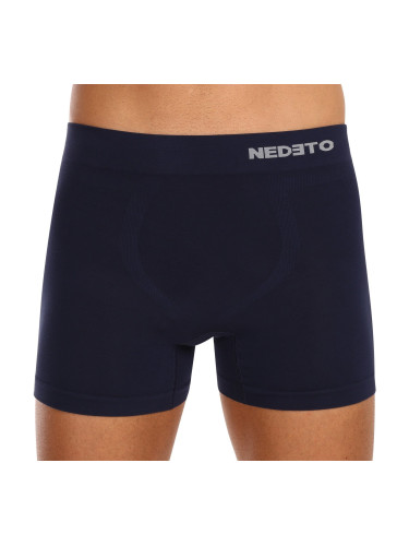 Men's boxers Nedeto seamless bamboo blue