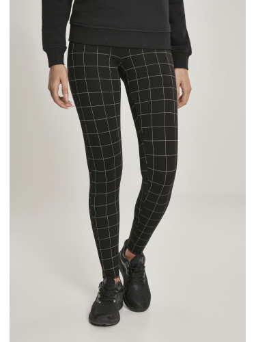 Women's high-waisted leggings black/white