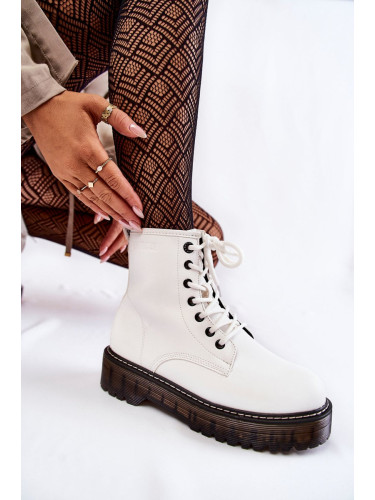 Women's Zippered Boots Big Star KK274536 White