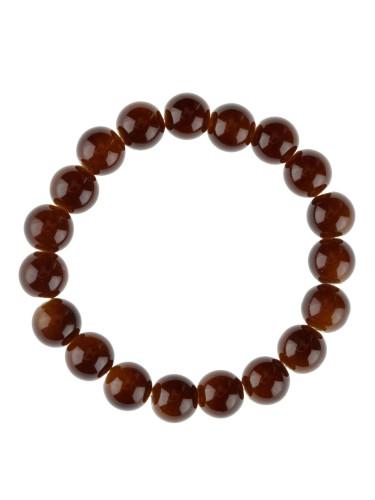 Bead bracelet on elastic band brown