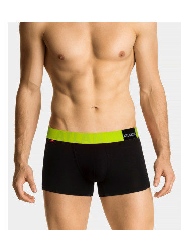 Man boxers ATLANTIC PREMIUM with mikromodal - black/yellow