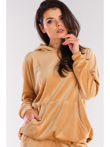 Awama Woman's Hoodie A420 Beige