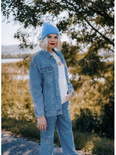 Trendyol синьо извънгабаритни камион деним яке