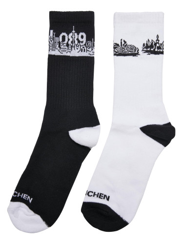 Major City 089 Socks 2-Pack Black/White
