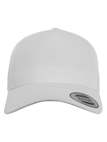 5-panel curved classic snapback white