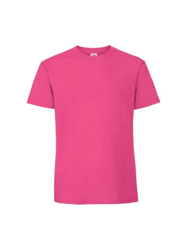 Pink Men's T-shirt Iconic 195 Ringspun Premium Fruit of the Loom