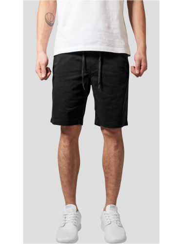 Stretch Twill Joggshorts Black