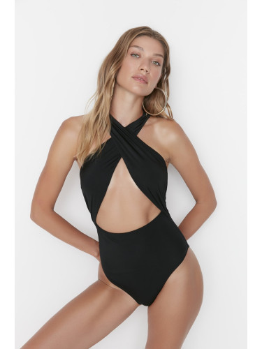 Trendyol Black Cut Out Detailed Swimsuit