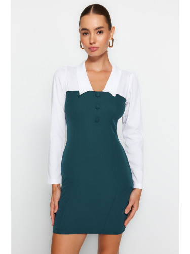 Trendyol масло яка подробни тъкани рокля тъкани рокля