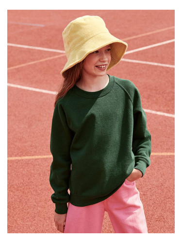 Zielona bluza dziecięca Raglan Sweat Fruit of the Loom