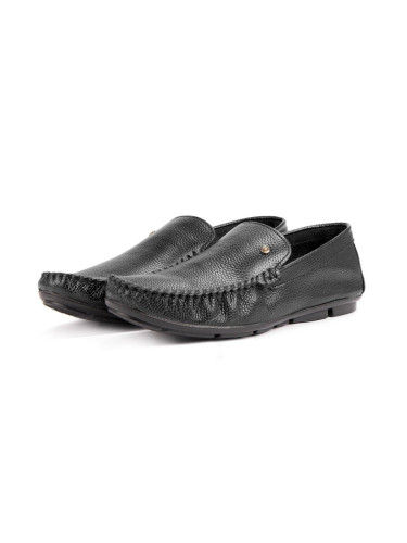 Ducavelli Attic Genuine Leather Men's Casual Shoes, Roque Loafers Black.