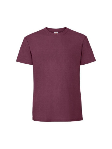 Burgundy Men's T-shirt Iconic 195 Ringspun Premium Fruit of the Loom