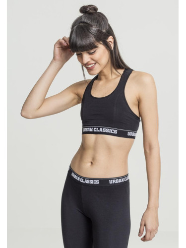 Women's bra with logo black