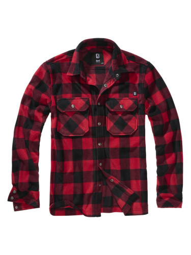 Jeff Long Sleeve Fleece Shirt Red/Black