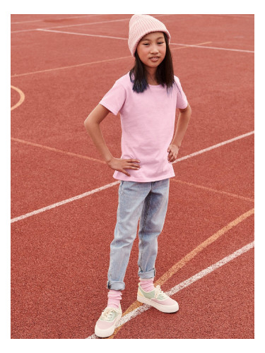 Pink Girls' T-shirt Iconic Fruit of the Loom