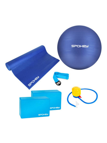 Spokey ASTEYA Yoga set - mat + gymnastic ball incl. pump + block + belt