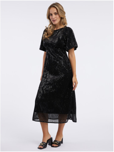 Orsay Black women's sequin midi dress - Women's