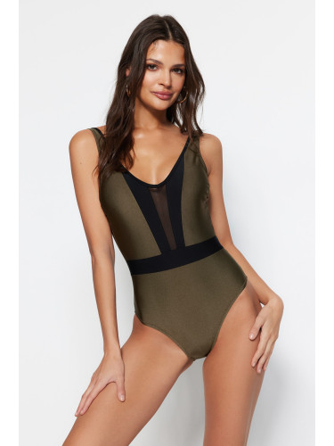 Дамски бански костюм. Trendyol TBESS23MA00199/KHAKI