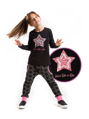 mshb&g Changing Sequined Girl's T-shirt Trousers Set