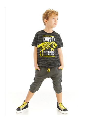 mshb&g Dino Explorer Boy T-shirt Capri Shorts Set