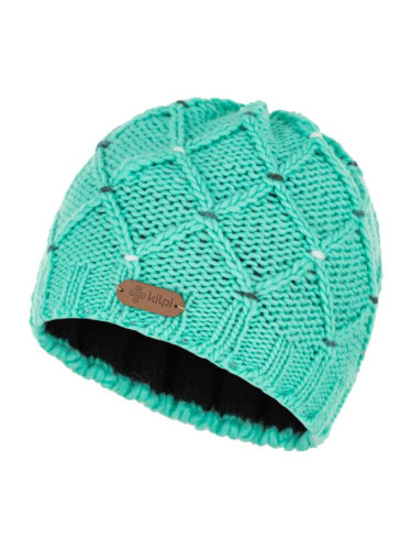 Women's winter beanie KILPI CROCHY-W turquoise