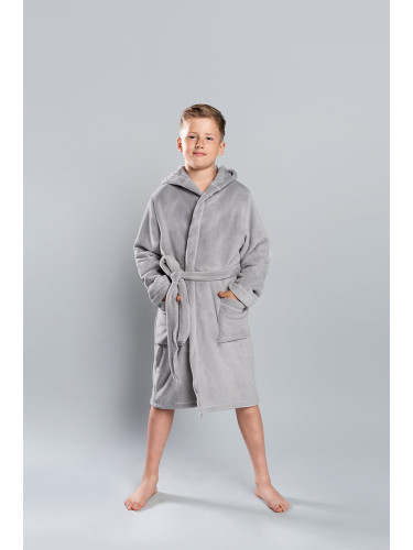 Boys' Long Sleeve Bathrobe Mimas - Grey