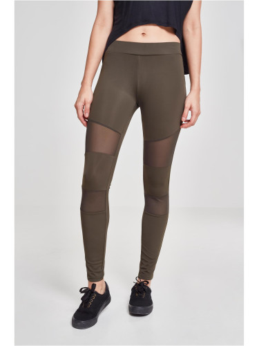 Women's Tech Mesh Leggings - Dark Olive