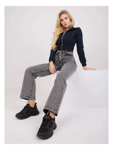 Сиви дънки с висока талия Севиля