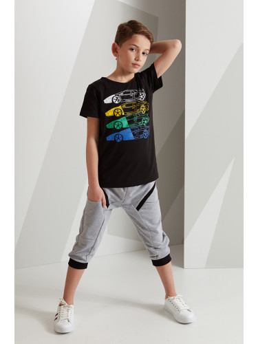 mshb&g 4 Cars Boys T-shirt Capri Shorts Set