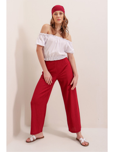 Bigdart 6543 Плетени панталони - червени