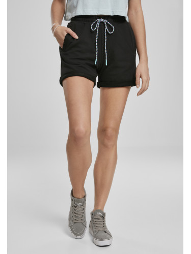 Women's beach terry shorts black
