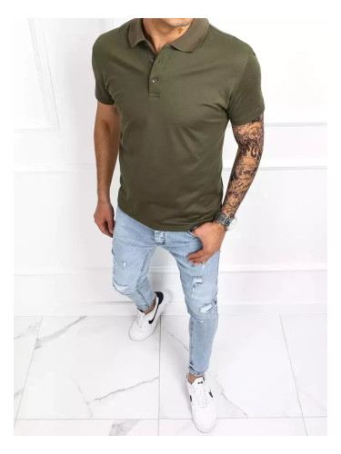 Koszulka polo męska zielona Dstreet