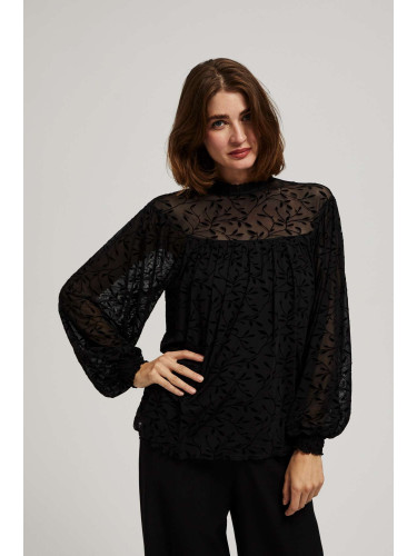 Marisse Black Puff Sleeve Shirt