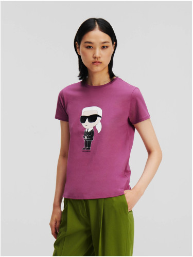 Purple women's T-shirt KARL LAGERFELD