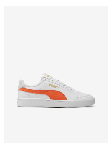 Orange and white Puma Shuffle Jr children's sneakers