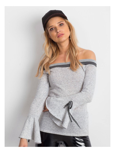 Grey Spanish blouse with wide sleeves